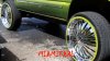 Chevrolet Tahoe met Hulk paintjob en 30 inch spinners
